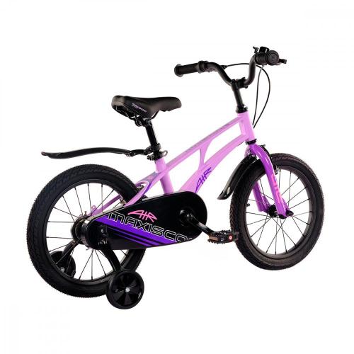 Велосипед детский Maxiscoo Air Стандарт 16'' 2024 Maxitoys MSC-A1633 лавандовый матовый фото 2