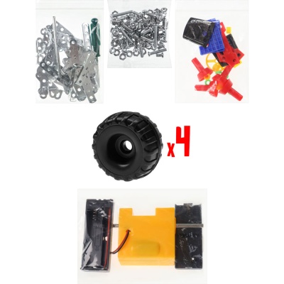 Конструктор металлический № 16 Изобретатель 183 детали на батарейках Рыжий Кот К-8418 2