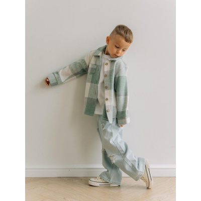 Тёплая рубашка Mimilav мятный 05