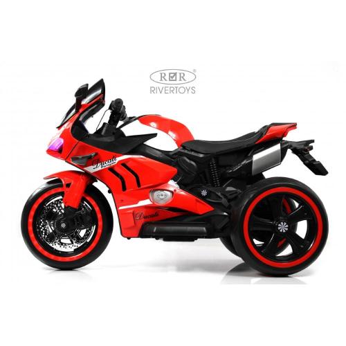 Детский электромотоцикл RiverToys М777БХ красный фото 2