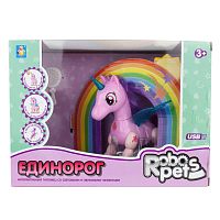 Интерактивная игрушка Робо Единорог розовый 1toy Т16803