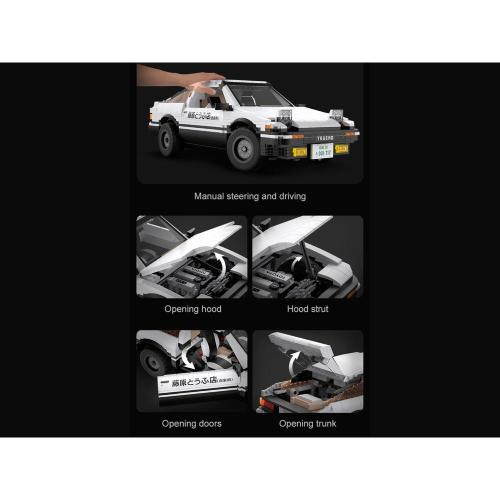 Конструктор CaDA Toyota AE-86 Trueno 1324 детали Double Eagle C61024W фото 7