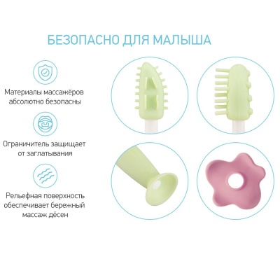Набор зубных щеток-массажеров для малышей RoxyKids RTB-006 3