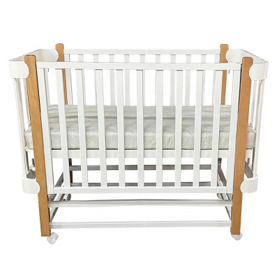 Кровать детская Solnyshko 2 с ящиком и поперечным маятником Антел белый/бук 1