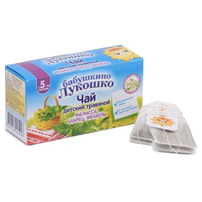 Детский травяной чай мелисса чабрец фенхель Бабушкино Лукошко (с 5 мес)