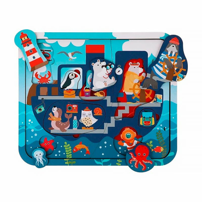 Пазл многослойный для малышей Корабль 23 детали Mapacha 962223 3