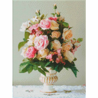 Алмазная мозаика Изысканный букет 30х40 см полное заполнение Рыжий кот НД-0414