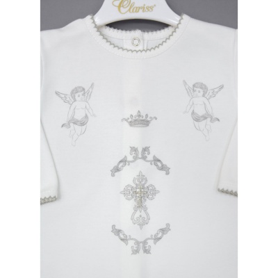 Крестильная рубаха Крестик и Ангелочки Clariss 244-4 1