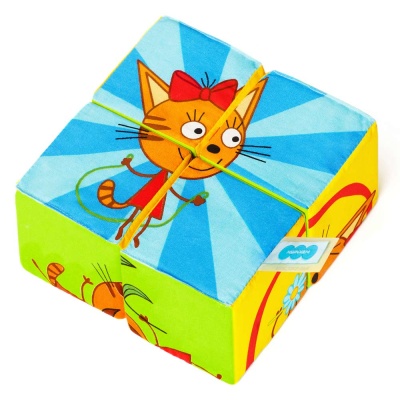 Мягкие кубики Три Кота Собери Карамельку Мякиши 748