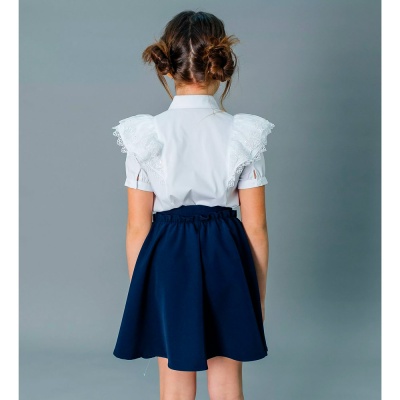 Блузка школьная для девочки Deloras C64219S белая 3