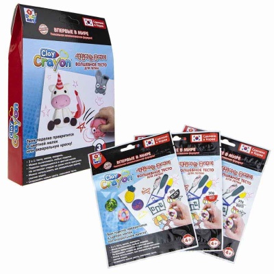 Набор тесто-мелков Clay Crayon Единорог 1toy Т19013