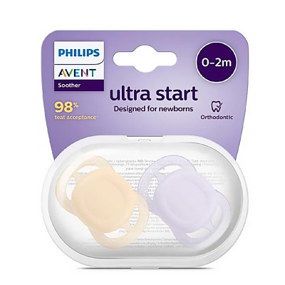 Пустышка Ultra start 0-2 месяца 2 штуки Avent SCF075/01 6