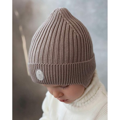 Шапка демисезонная на завязках Наследникъ НВ1027-КЧ 4