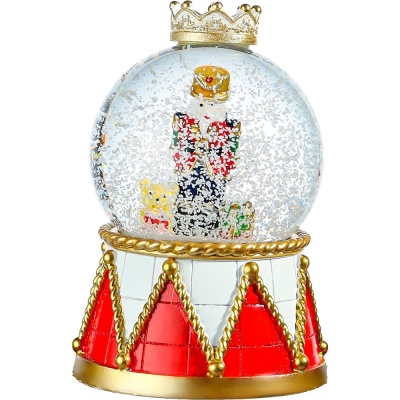 Новогодний снежный шар с подсветкой Солдатик с мишкой Miland СВФ-9107 02