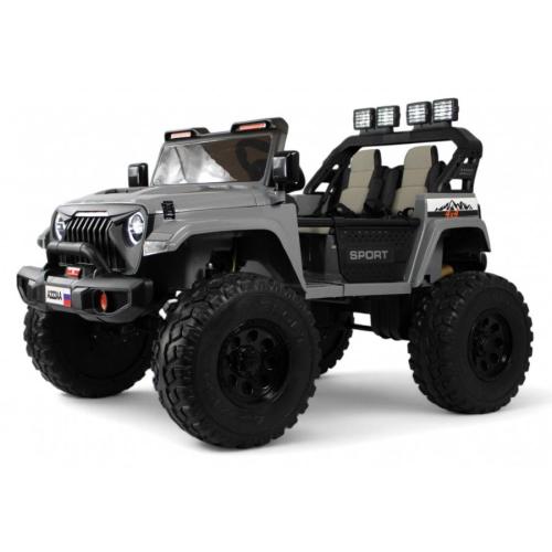 Детский электромобиль Jeep RiverToys A222AA серый фото 7