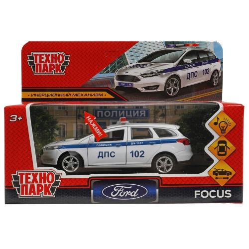 Металлическая машинка Ford Focus Turnier Полиция Технопарк FOCUS-12SLPOL-WH фото 2