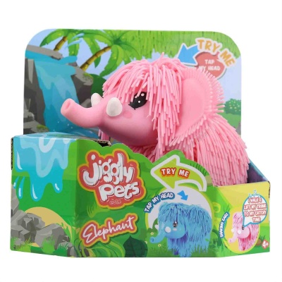 Игрушка Мамонтенок розовый интерактивный Jiggly Pets 40393