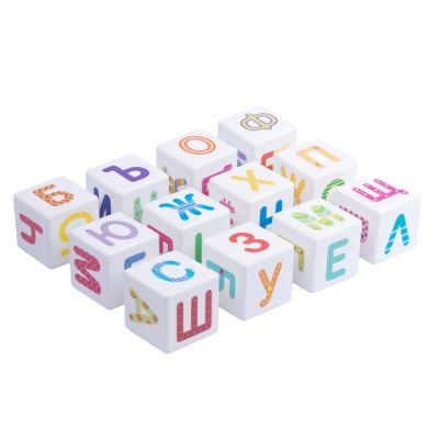 Кубики Школа дошколят Весёлый алфавит 12 штук Десятое королевство 00707