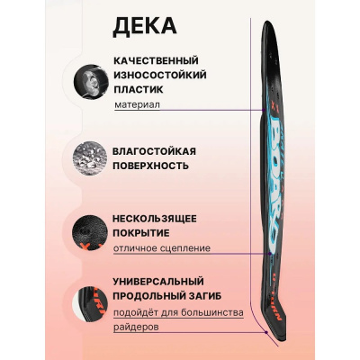 Скейтборд-пенниборд U-Turn Граффити СКБ-3408 чёрный 05