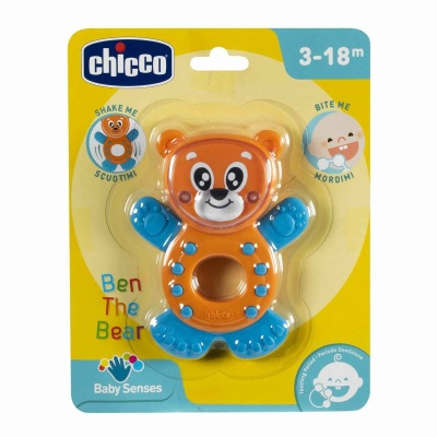 Игрушка-погремушка Мишка Ben Chicco 00010054000000