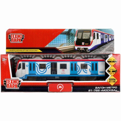 Модель металлическая Вагон метро 18,5см Технопарк SUBWAYMSC-18-WHBU 3