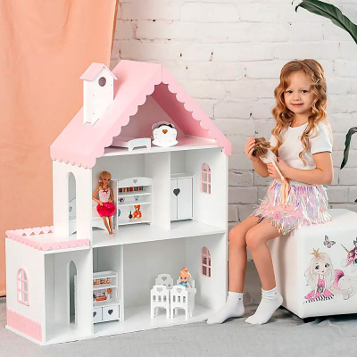 Домик для кукол Снежана Pema kids бело-розовый 2