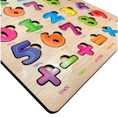 Деревянная игрушка Рамка-вкладыш Цифры двойные ЯиГрушка 12478 02