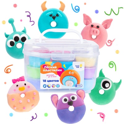 Набор для лепки Лёгкий пластилин 18 цветов Dream Makers TA1724