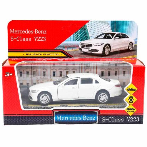 Машина металлическая инерционная Mercedes Benz s-class v223 12 см Технопарк SCLASS-13-WH фото 4