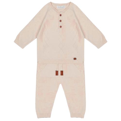 Костюм кофточка и брюки для малыша LeoKing 8461-0004 бежевый
