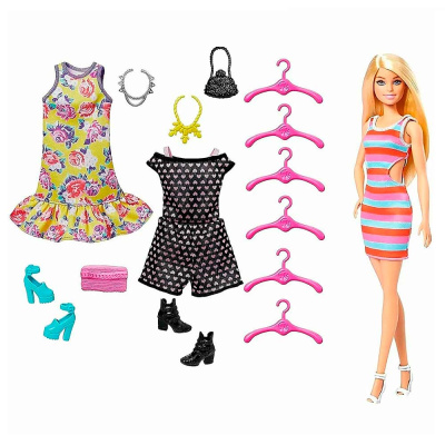 Игровой набор Кукла Барби 28 см и Шкаф с гардеробом Mattel HJL66 2