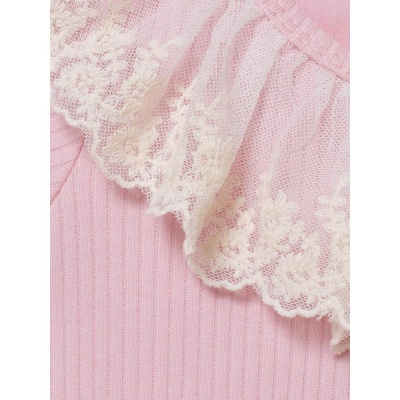 Лонгслив с воротником Mimilav розовый 02