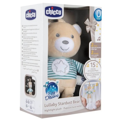 Подвесная игрушка-ночник мягкая музыкальная Звездный мишка Chicco 00011128000000