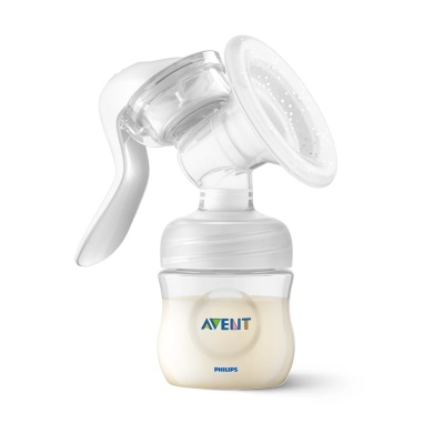 Молокоотсос ручной Natural Motion с бутылочкой для кормления Philips Avent SCF430/10-1