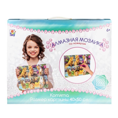 Алмазная мозаика Котята Art 50х40см 1 Toy Т21891 3