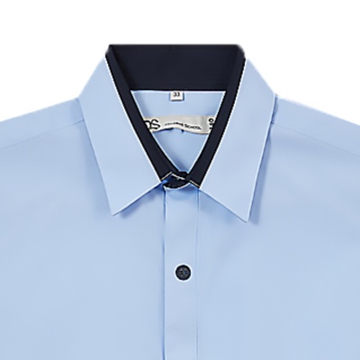 Рубашка школьная с коротким рукавом для мальчика Deloras С71738S голубая 2