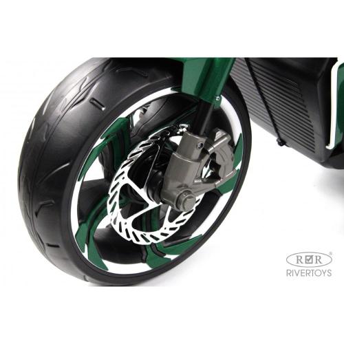 Детский электромотоцикл RiverToys C111MC зелёный фото 16