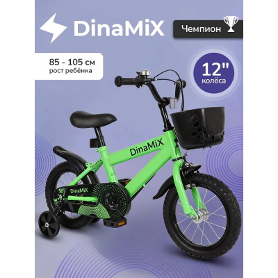Велосипед двухколёсный DinaMiX Чемпион 12 ВЛ-2631 зелёный 02