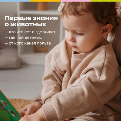 Интерактивная книга Маленькая Нажималка Всё о животных BertToys FD152