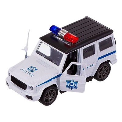 Машина Полицейский джип инерционная металлическая масштаб 1:32 BeBoy IT108766 1