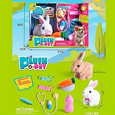 Интерактивный набор Ветеринар Зайчик ходит издает звуки 2471607Интерактивный набор Ветеринар Зайчик 