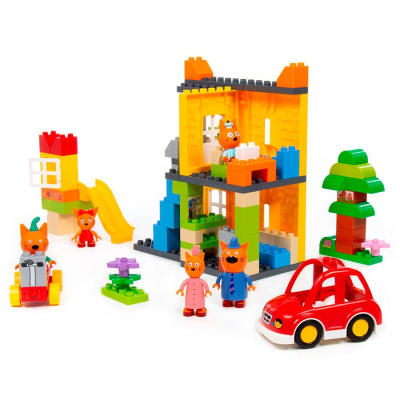 Конструктор Макси Три кота Дом котов 102 элемента Полесье 94944 2