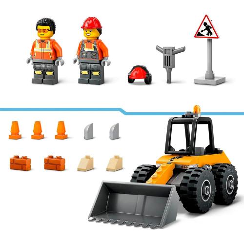 Конструктор Lego City 60450 Строительный колёсный погрузчик желтый фото 3