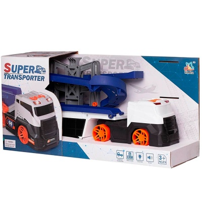 Набор игровой Автовоз трек парковка 2 машинки Junfa WT-07956 4