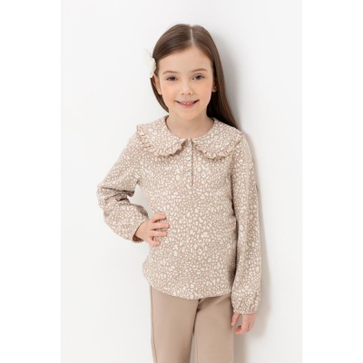Блузка Леопард Crockid КР 302562 тёмно-бежевый 05