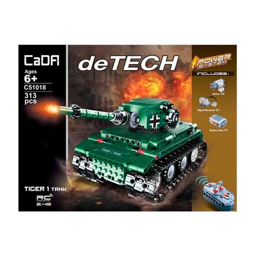 Конструктор CaDA deTECH Танк Тигр 313 деталей Double Eagle C51018W фото 6