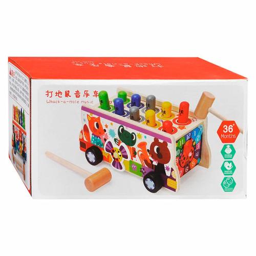 Музыкальная игрушка Стучалка Веселая машинка D1662 фото 4