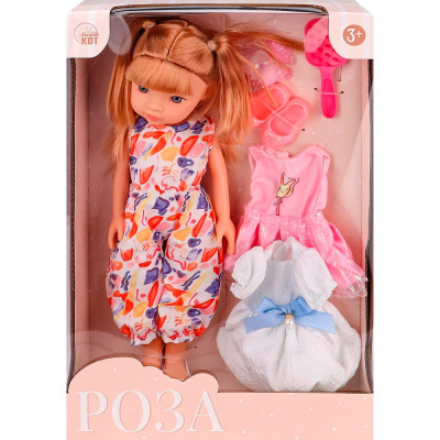 Кукла классическая 33 см 2 платья туфли аксессуары Рыжий кот ИК-0398 4