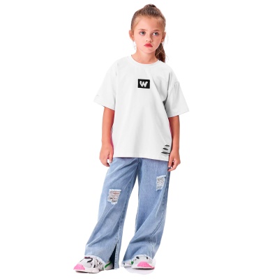 Футболка для девочки Colabear 683894 белая 2