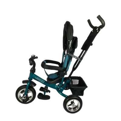 Велосипед трёхколёсный с родительской ручкой Velobibi Сатурн ВЛ-0876 бирюза 04